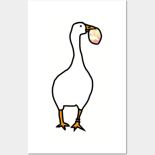 White Goose Steals Easter Egg Posters and Art